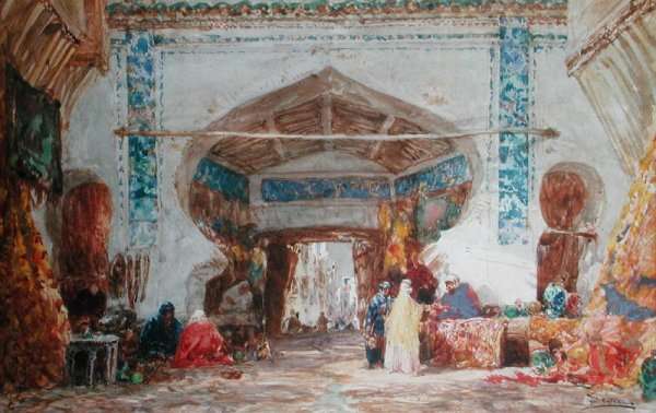 Bazaar in Constantinople by Romanticism