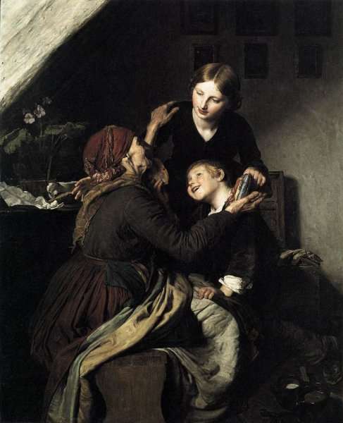 The Grandmother's Birthday 1856 by Romanticism