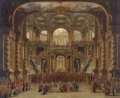 A scene from Italian opera 'Nitteti' by Romanticism