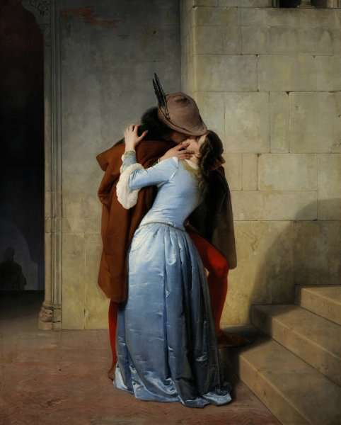 The Kiss 1859 by Romanticism