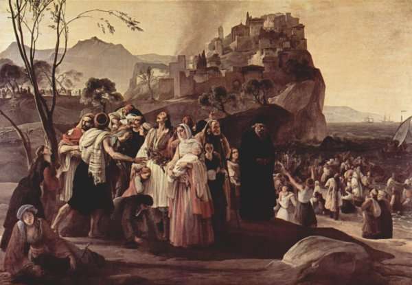 The Refugees of Parga 1831 by Romanticism