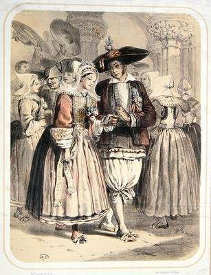 Bride and Groom from the Saille Region France by Romanticism