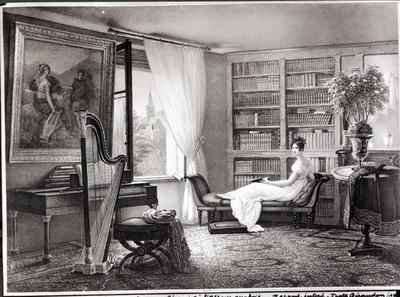Madame Recamier 1777-1849 at the Abbaye aux Bois 1810-44 by Romanticism