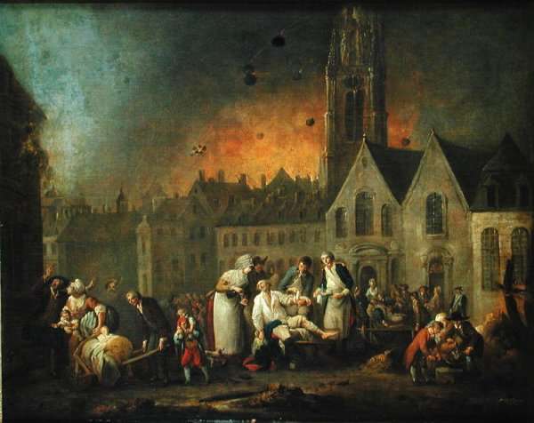 The Grand Place in Lille During the Siege of 1792, 1794 by Romanticism