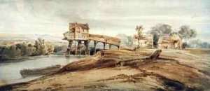 The Watermill above the Bridge at Charenton by Romanticism