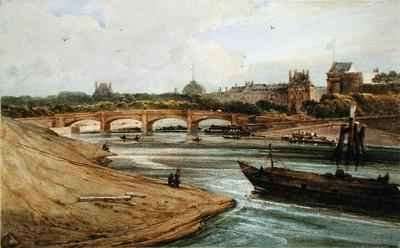 Pont de la Concorde and the Palais des Tuileries from the Cours la Reine by Romanticism