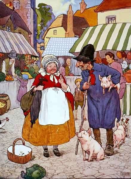 Illustration from 'The Beautiful Book of Nursery Rhymes, Stories and Pictures' by Romanticism