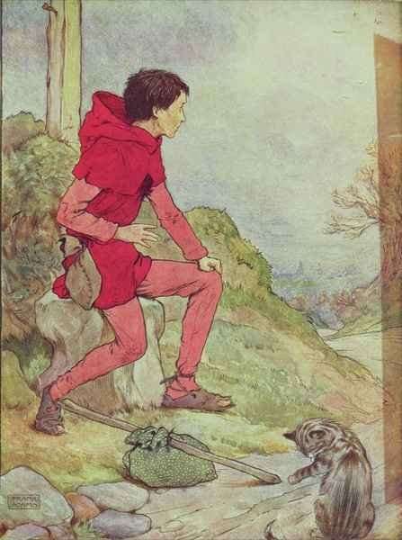 Dick Whittington on his way to London from 'My Nursery Story Book' by Romanticism