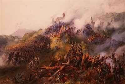 The Battle of Vicenza the Storming of Monte Berico by Romanticism