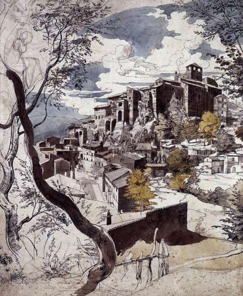 View of Olevano c. 1822 by Romanticism