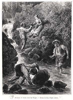 Fishing for Trout in the Vosges 1887 by Romanticism