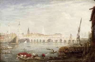 The Monument and London Bridge 1820-80 by Romanticism
