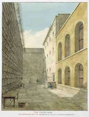 The Press Yard Newgate Prison by Romanticism
