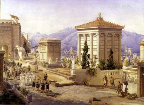 The Via dei Sarpolcri, Pompeii, c.1855 by Romanticism