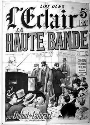 Poster advertising the novel 'La Haute Bande' dealing with the Panama Affair by Romanticism