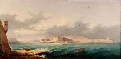 Valetta and the Grand Harbour from Ricasoli Point by Romanticism