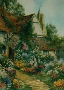 The Cottage Garden by Romanticism