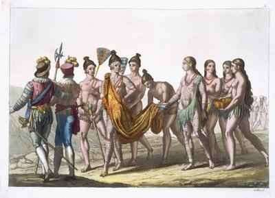 Native American Widows Approach their Chief for Permission to Remarry by Romanticism