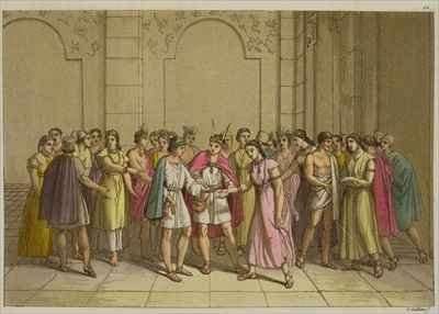 The Emperor of Cuzco Marrying two Courtiers Southern Peru by Romanticism