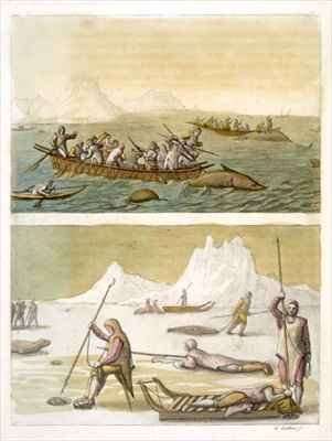 Greenland Whale fishing and Seal hunting by Romanticism