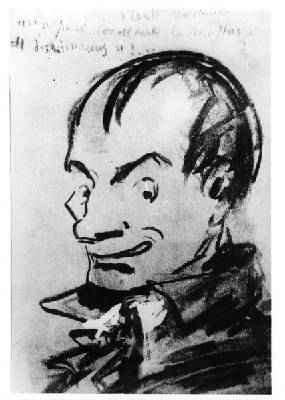 Caricature of Charles Baudelaire 1821-67 by Romanticism