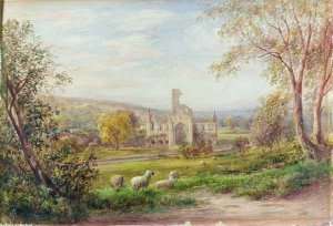 Kirkstall Abbey, Leeds by Romanticism