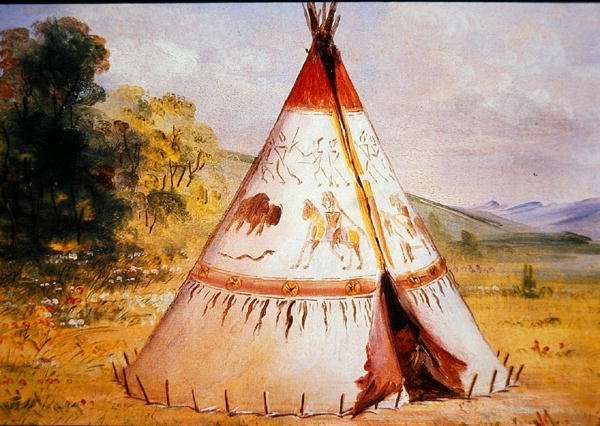 Teepee of the Crow Tribe, c.1850 by Romanticism
