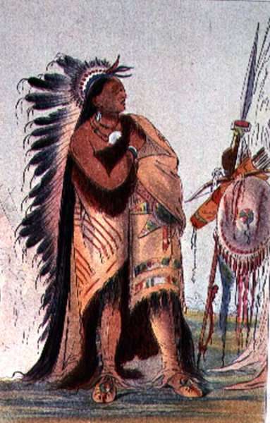 Crow Indian Pa-Ris-Ka-Roo-Pa, 'The Two Crows' by Romanticism