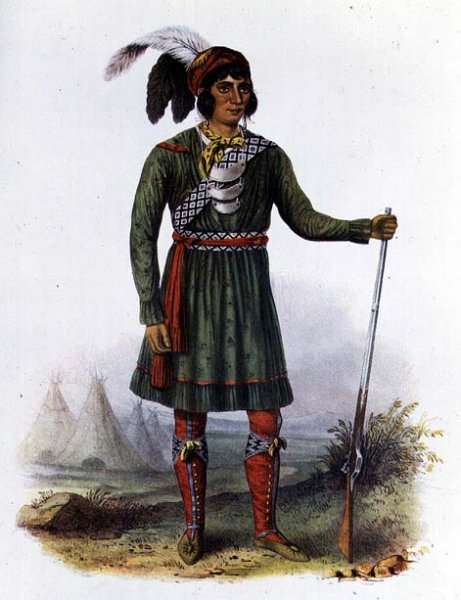 Osceola or 'Rising Sun', a Seminole Leader, 1838, illustration from 'The Indian Tribes of North America by Romanticism