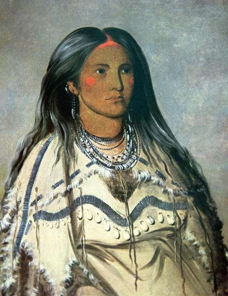 'Mint', a Mandan Indian girl, 1832 by Romanticism