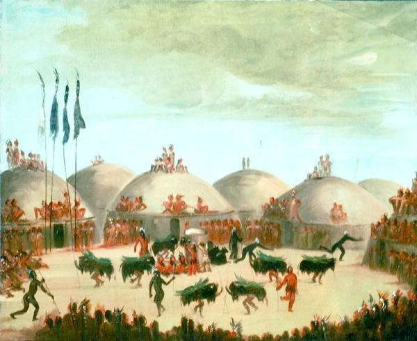 Buffalo Bull dance of the Mandan tribe by Romanticism