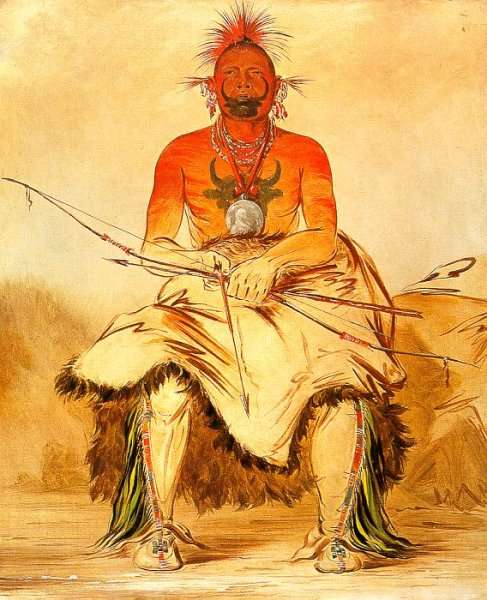 Buffalo Bull  A Grand Pawnee Warrior 1832 by Romanticism