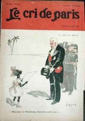 President Alexandre Millerand 1859-1943 and Africa from Le Cri de Paris by Romanticism