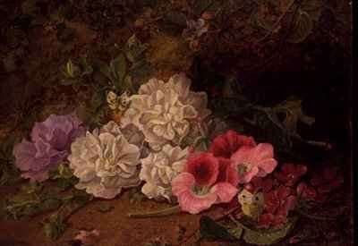 Still Life with Butterflies by Romanticism