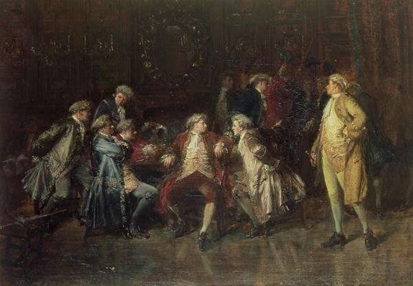 London Jacobites receiving news of the Prestonpans by Romanticism