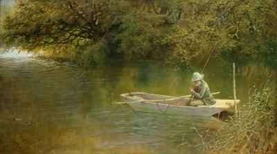 Contentment A Corner of a Norfolk Broad by Romanticism