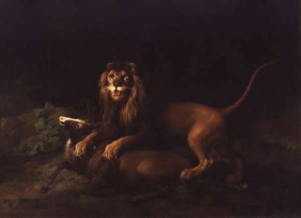 A Lion Attacking a Stag, c.1765 by Romanticism