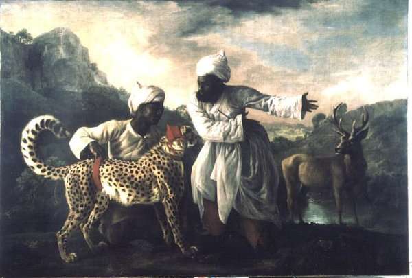 Cheetah and Stag with two Indians, c.1765 by Romanticism