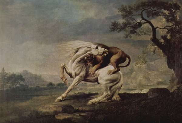 A Lion Attacking A Horse, c.1765 by Romanticism