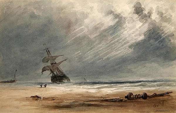 Storm Over a Coast by Romanticism
