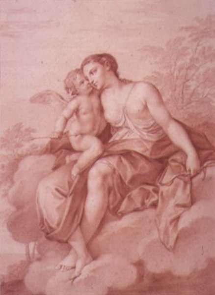 Venus Reclining on a Cloud, Embracing Cupid by Romanticism