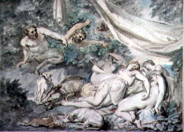 Nymphs Surprised by Satyrs by Romanticism