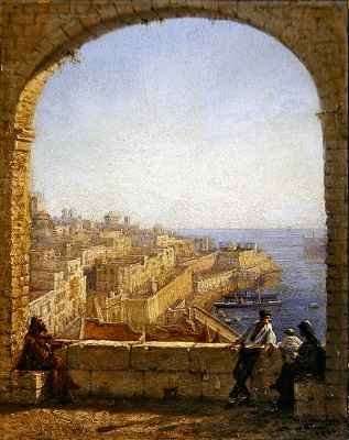 Inside the Fortifications Valetta View from the Arch by Day by Romanticism