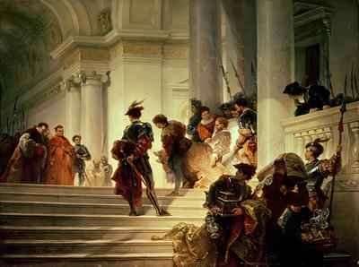 Cesare Borgia leaving the Vatican by Romanticism