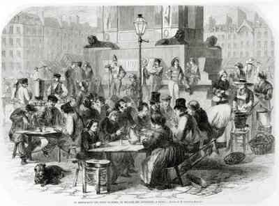 The Restaurant of wet feet at the Marche des Innocents in Paris by Romanticism