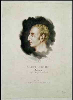 Portrait of Claude Henri de Rouvroy Count Saint Simon made shortly after his death by Romanticism