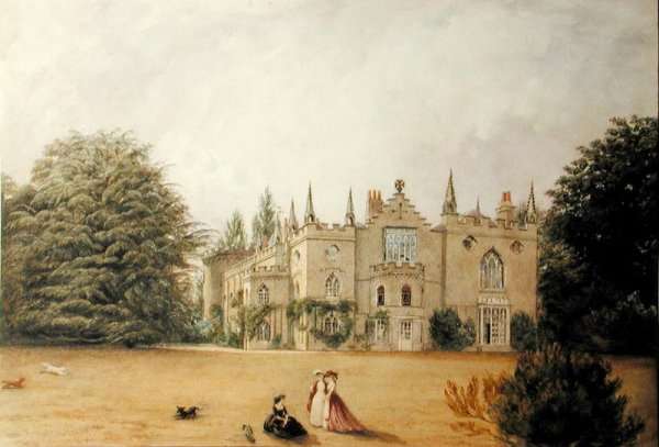 View of Strawberry Hill, Middlesex from the gardens by Romanticism