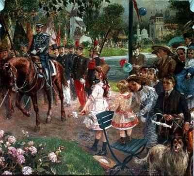 The March past to the Exhibition at Roubaix by Romanticism