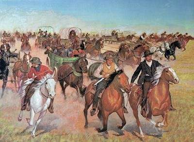 Oklahoma Land Rush 1889 by Romanticism