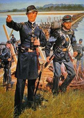 Federal Uniforms of 1863 Engineer Officer and Infantry Sergeant by Romanticism